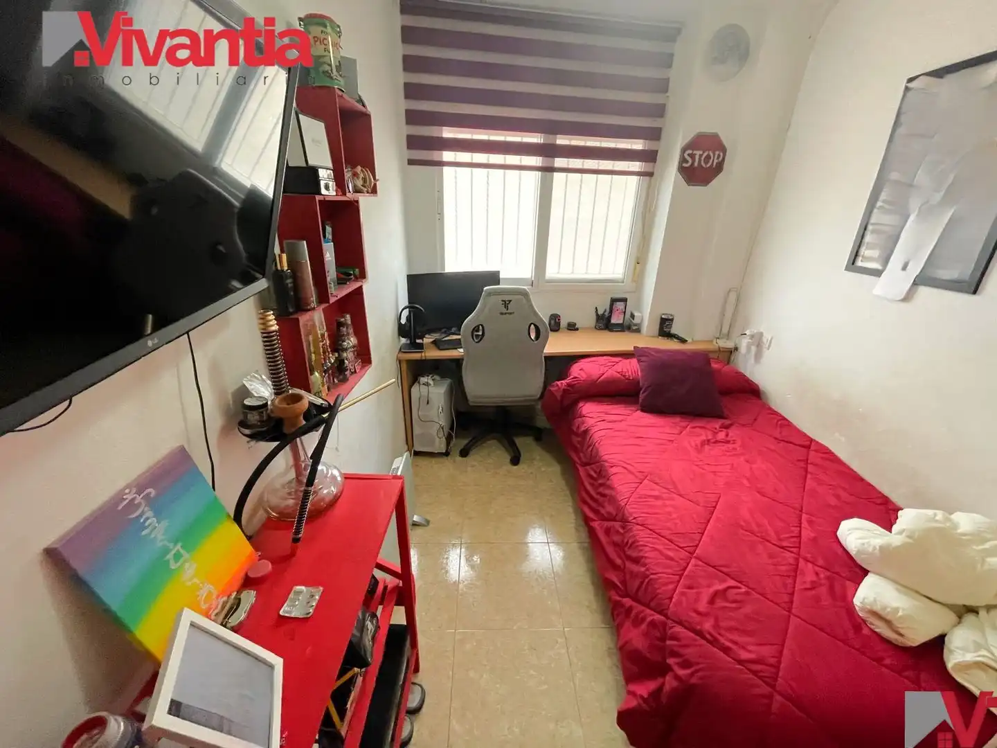 Schlafzimmer von Dachboden zum Verkauf in Lorca mit Klimaanlage, Terrasse und Abstellraum