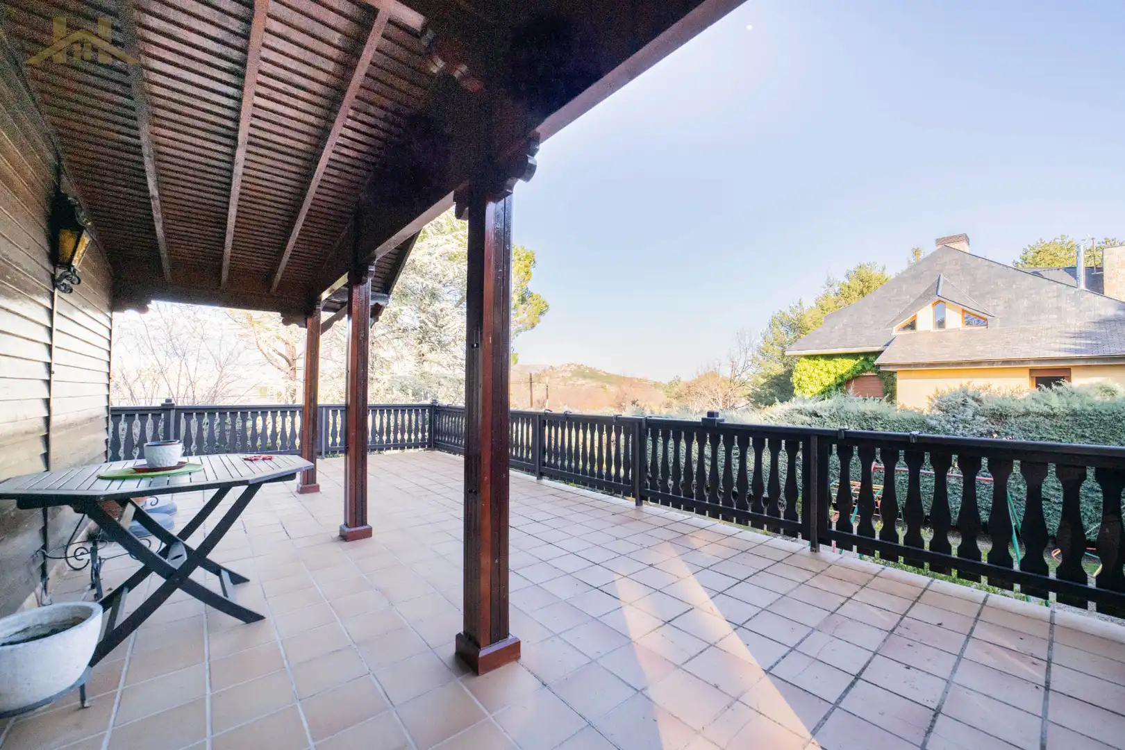 Terraza de Casa o chalet en venta en Collado Mediano con Calefacción, Jardín privado y Piscina