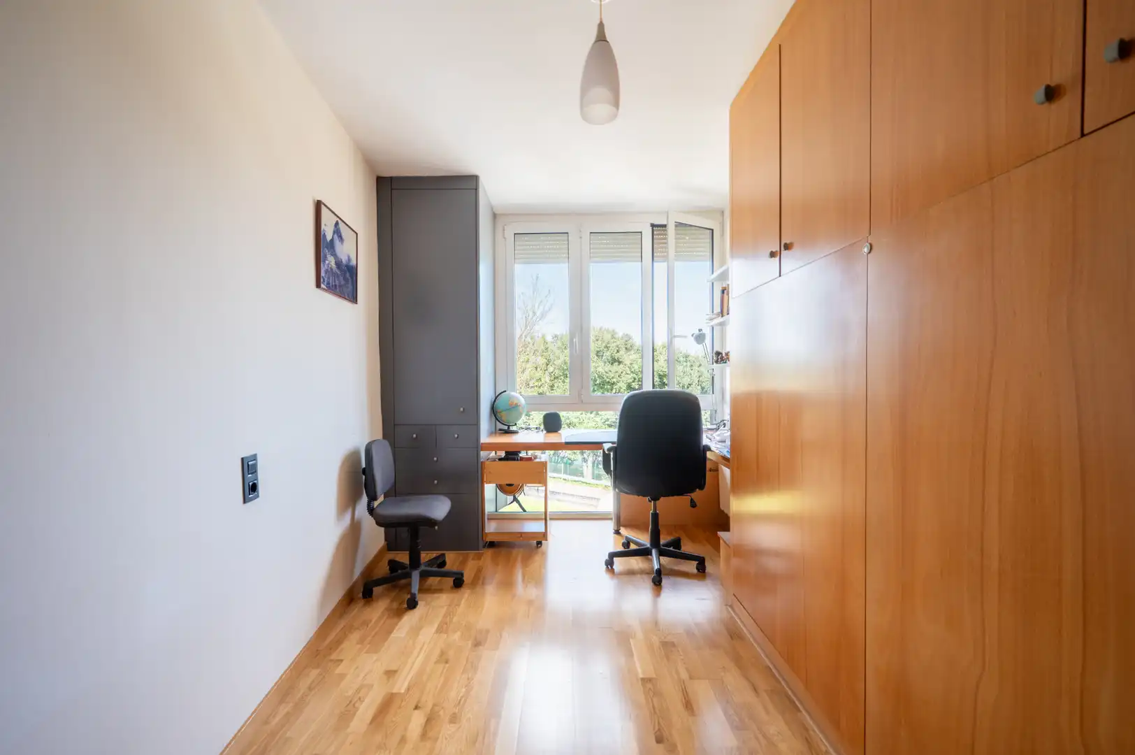 Schlafzimmer von Einfamilien-Reihenhaus zum Verkauf in Sant Cugat del Vallès mit Klimaanlage, Heizung und Privatgarten