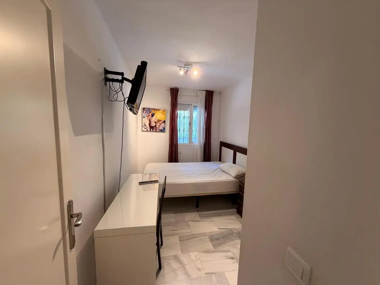 Bedroom of Flat for rent in Benalmádena  with Air Conditioner, Heating and Private garden