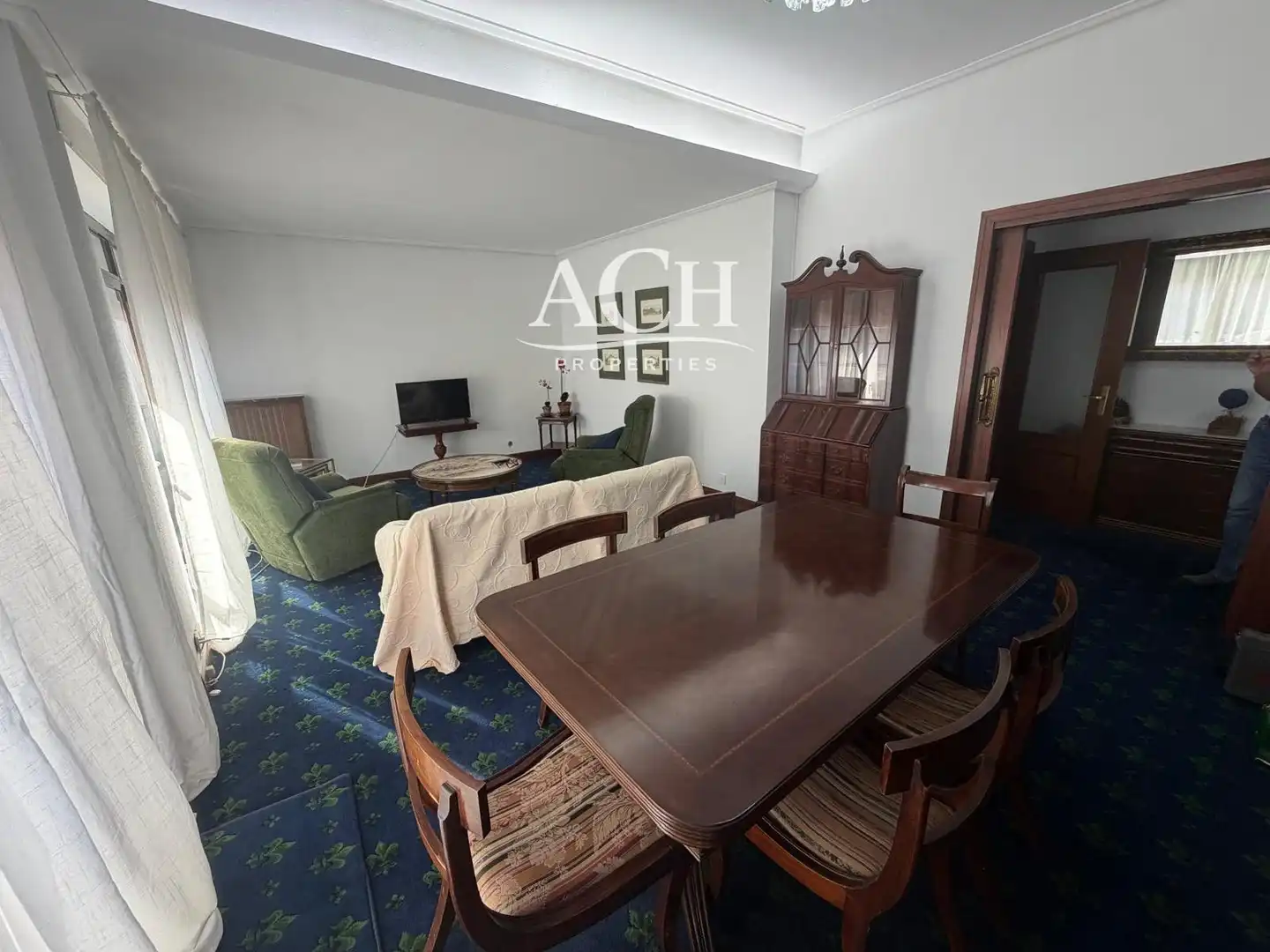 Wohnzimmer von Wohnung zur Miete in Bilbao  mit Heizung, Terrasse und Möbliert