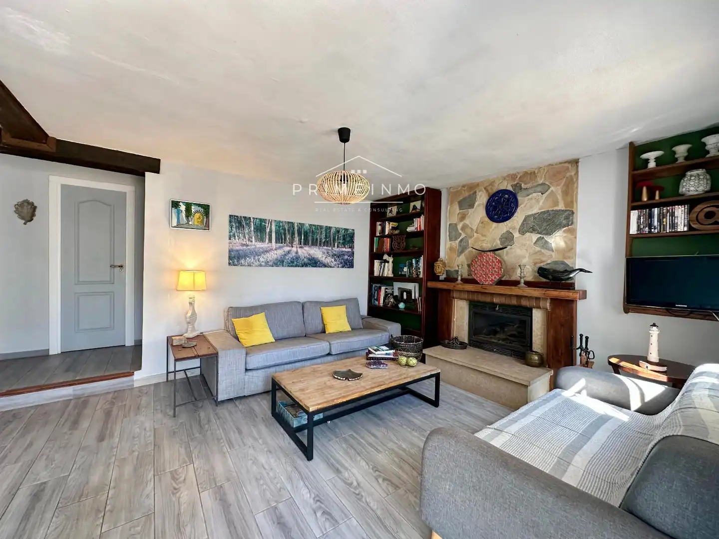 Sala de estar de Finca rústica en venta en Camarles con Calefacción, Terraza y Trastero