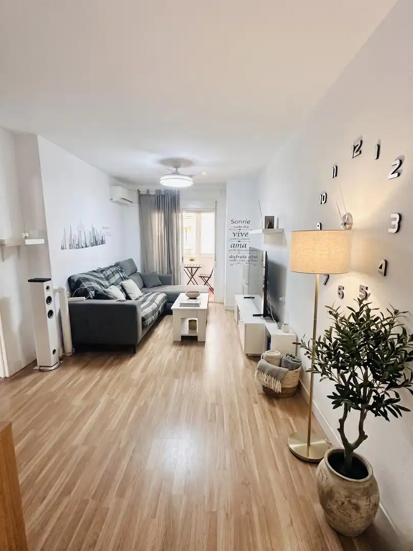Sala de estar de Piso en venta en Málaga con Aire acondicionado, Parquet y Balcón