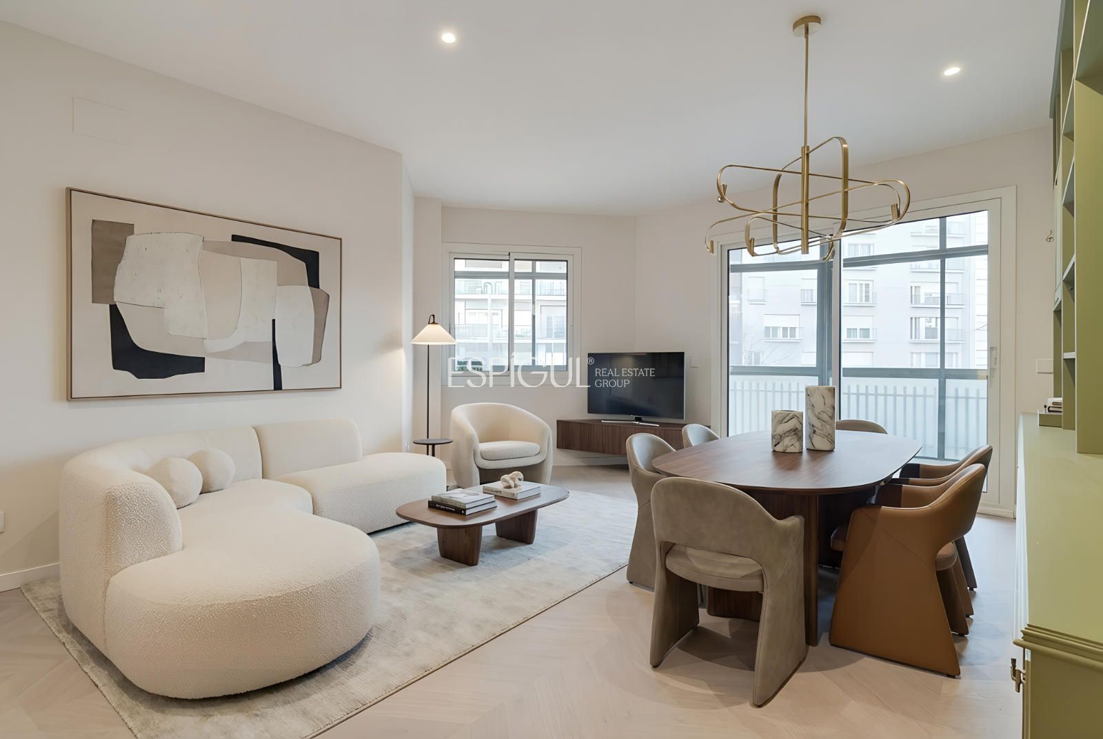 Sala d'estar de Pis en venda en  Barcelona Capital amb Aire condicionat, Calefacció i Parquet