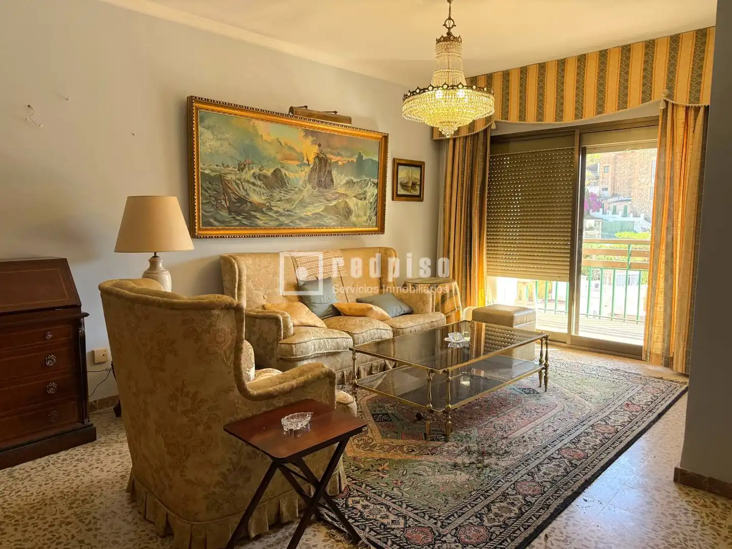 Sala de estar de Piso de alquiler en Málaga con Calefacción, Terraza y Amueblado