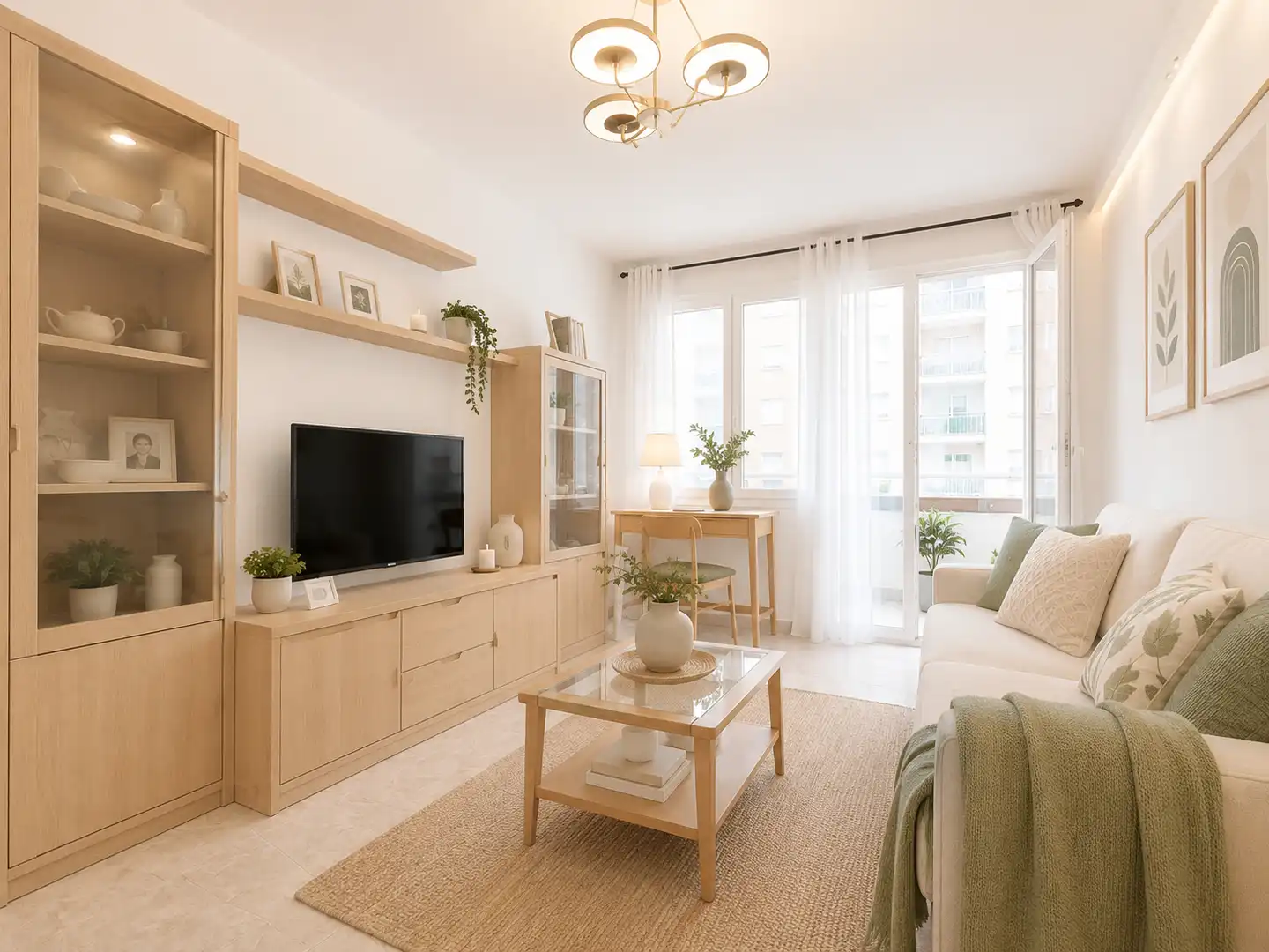 Sala de estar de Piso en venta en Alicante / Alacant con Aire acondicionado, Amueblado y Lavadora