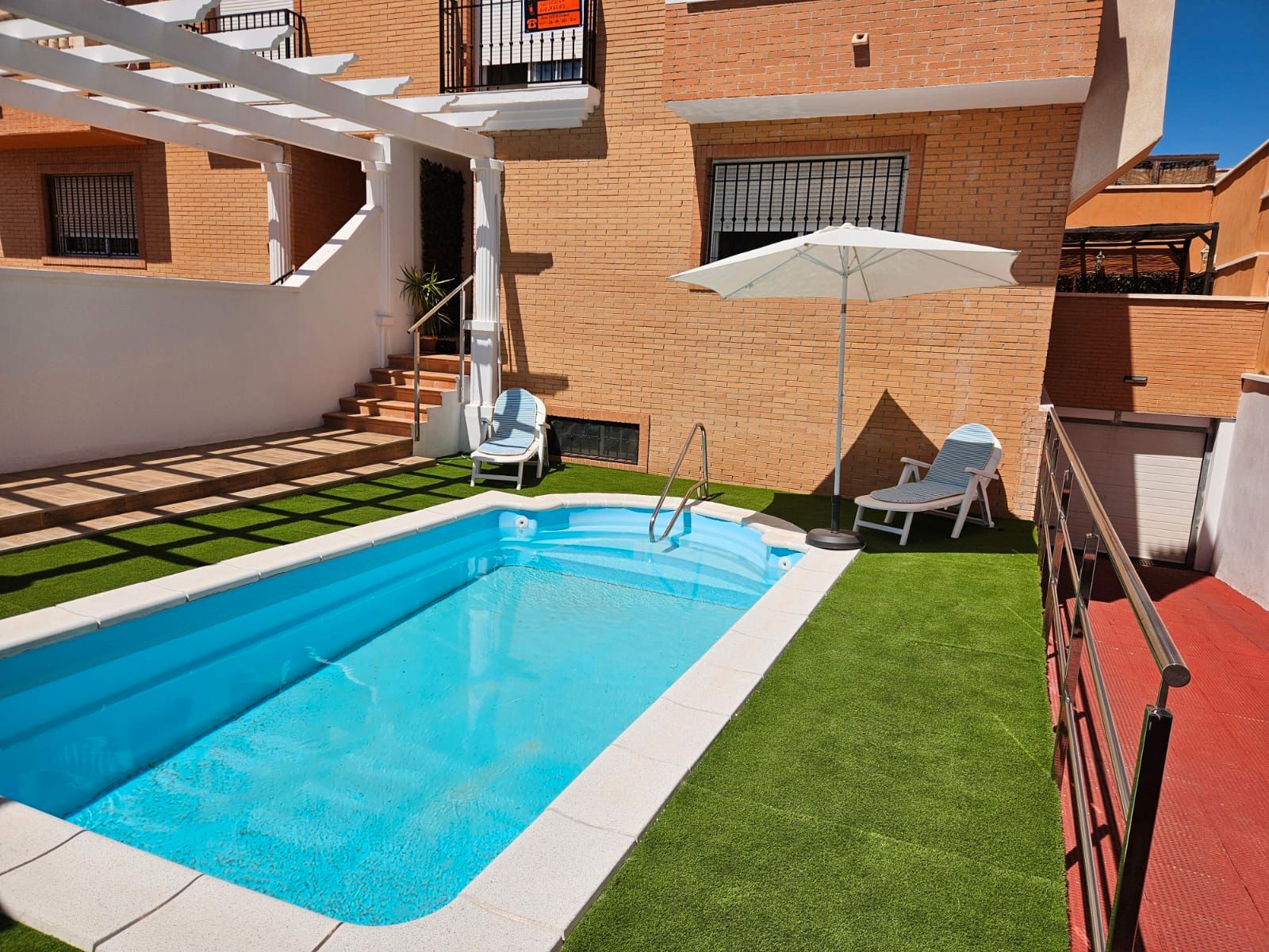 Swimming pool of Duplex for sale in Huércal de Almería  with Air Conditioner, Terrace and Swimming Pool