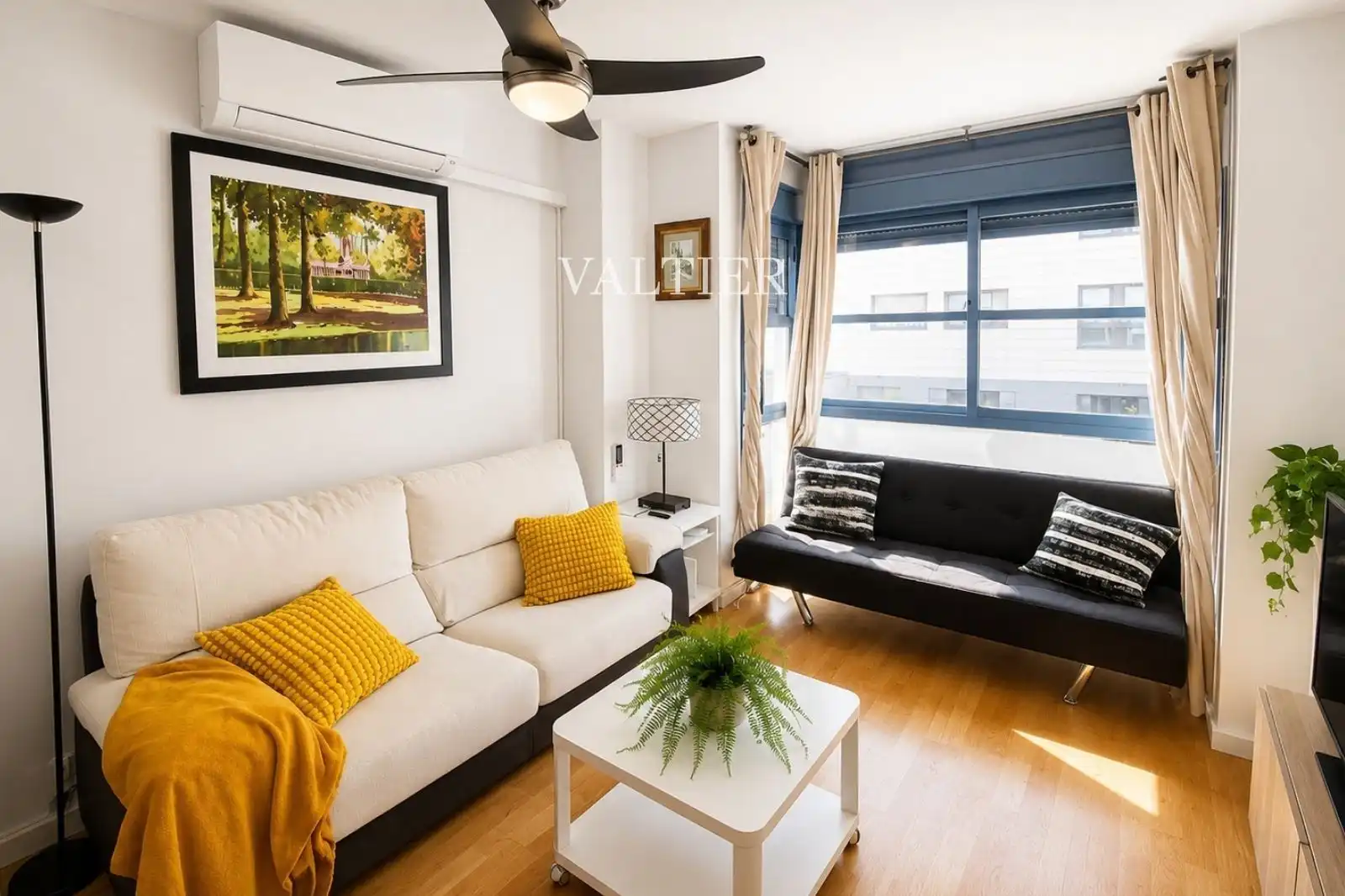 Sala de estar de Piso de alquiler en Madrid con Aire acondicionado, Amueblado y TV