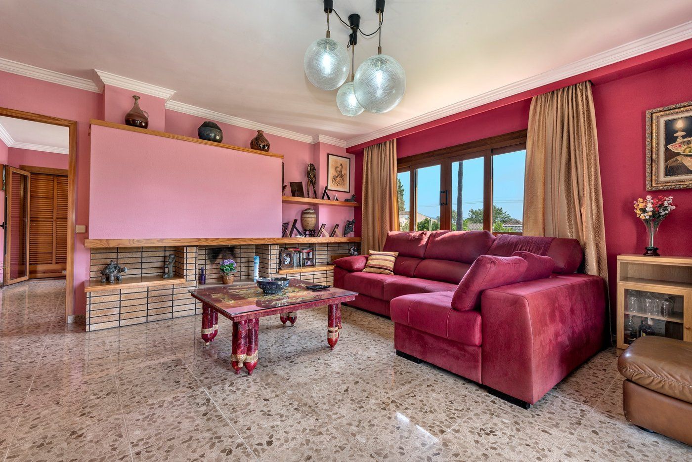 Sala d'estar de Casa o xalet en venda en Marratxí amb Aire condicionat, Jardí privat i Terrassa