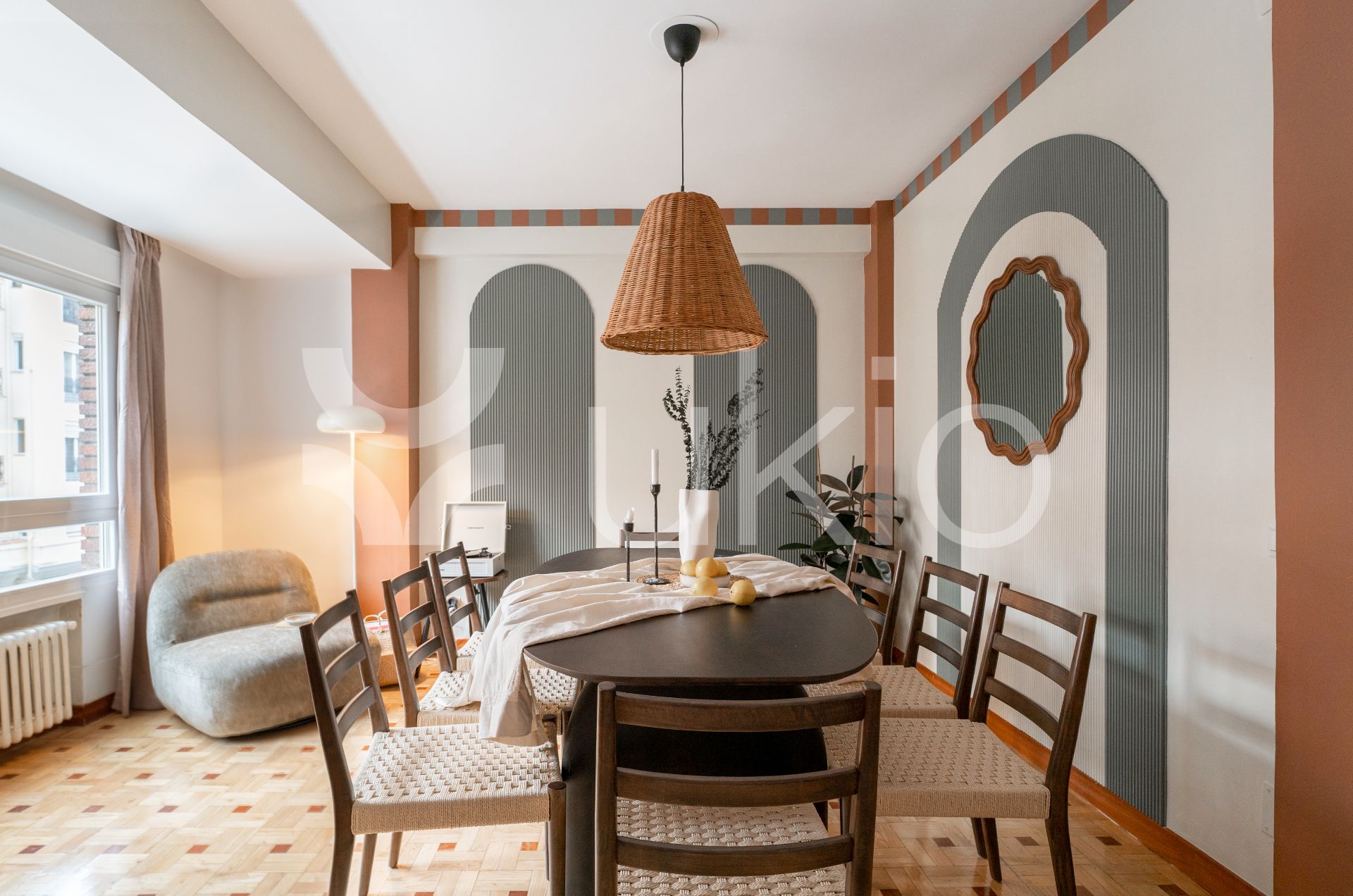 Menjador de Apartament de lloguer en  Madrid Capital amb Aire condicionat, Calefacció i Terrassa
