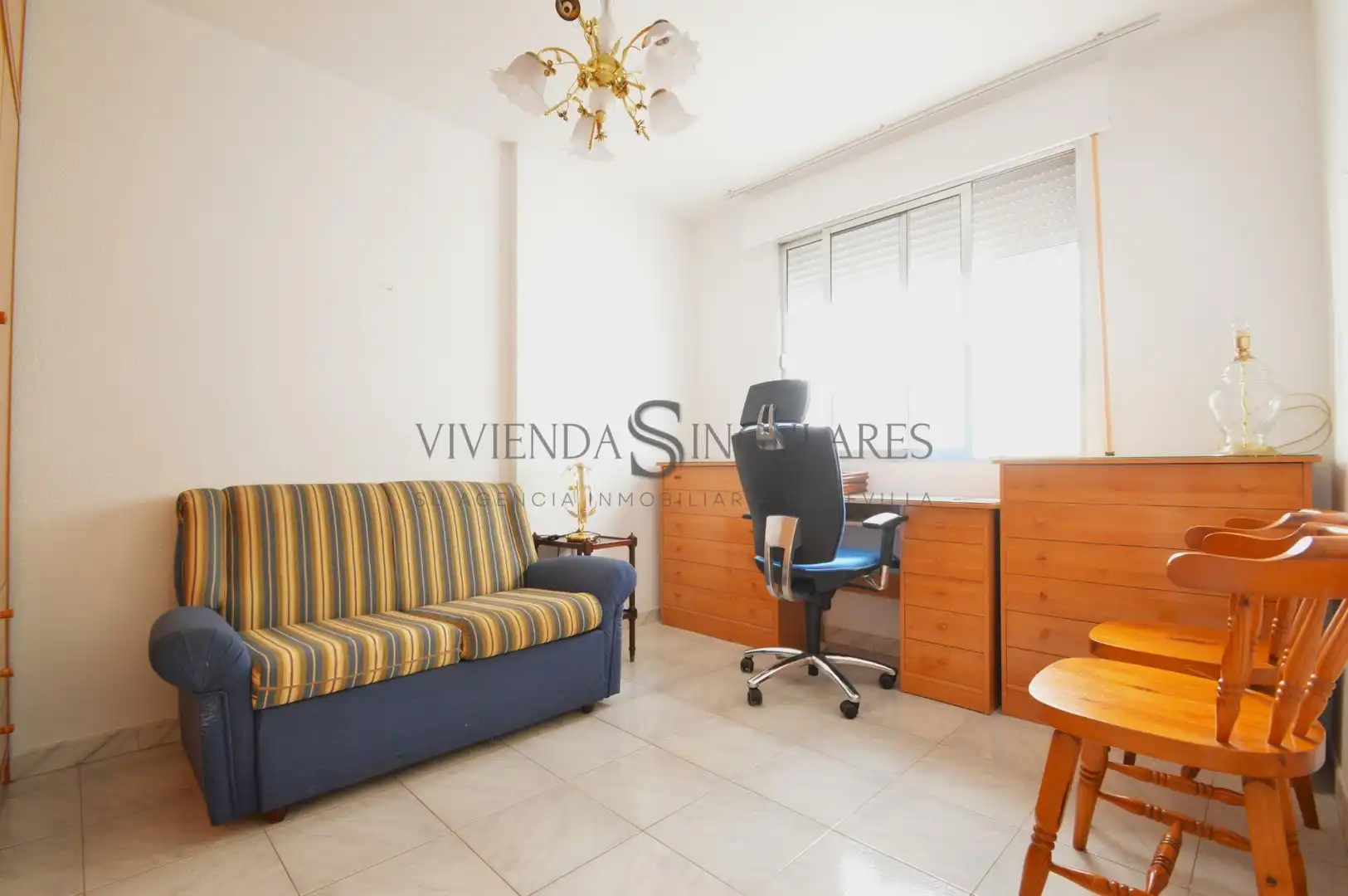 Schlafzimmer von Wohnung zur Miete in Sevilla mit Klimaanlage, Privatgarten und Terrasse