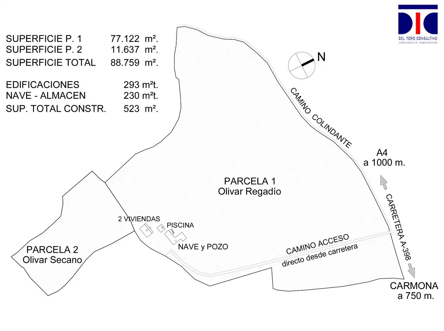 Finca rústica en venta en Carmona con Jardín privado, Terraza y Piscina