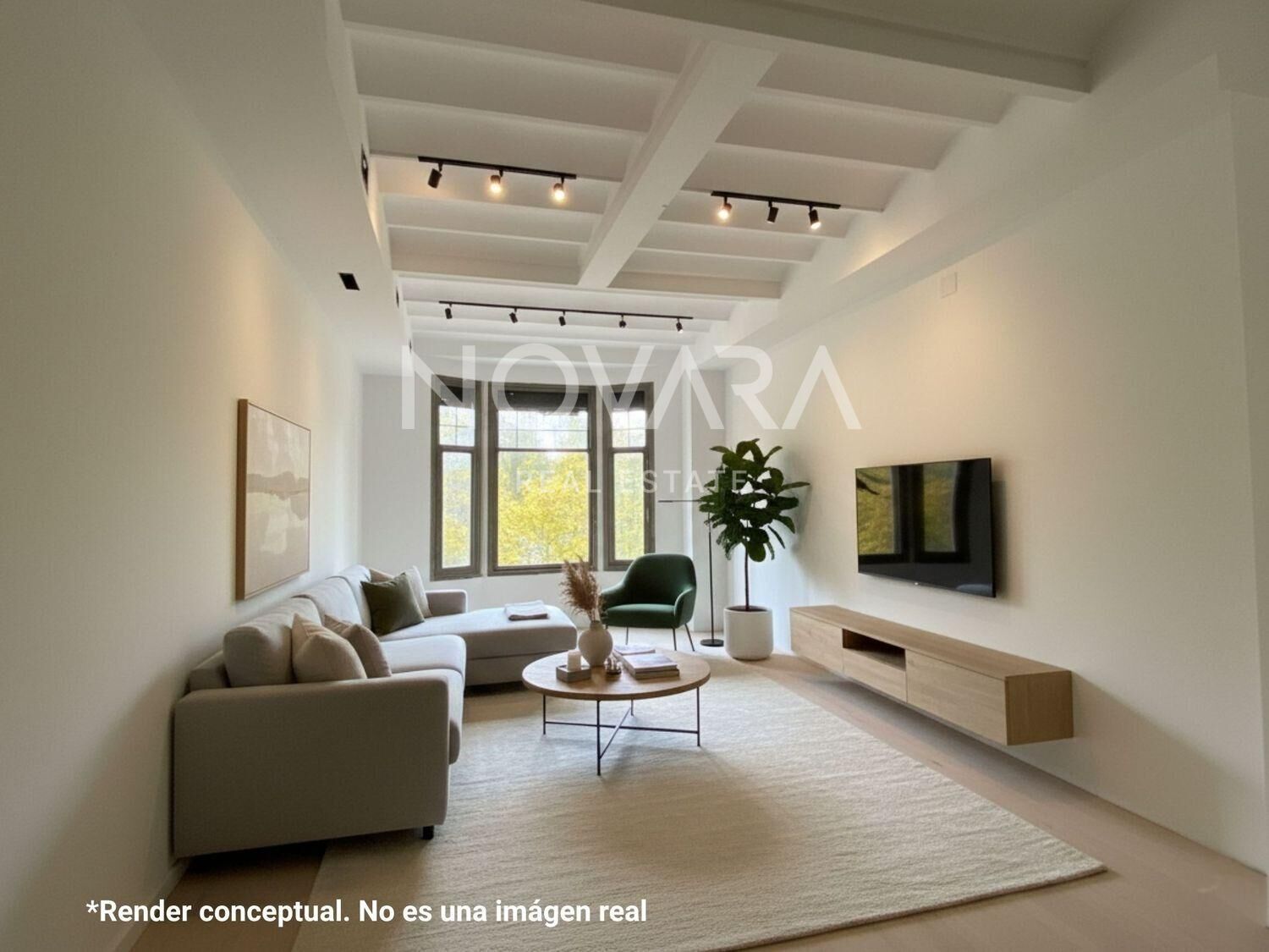 Sala d'estar de Dúplex en venda en  Barcelona Capital amb Parquet i Terrassa