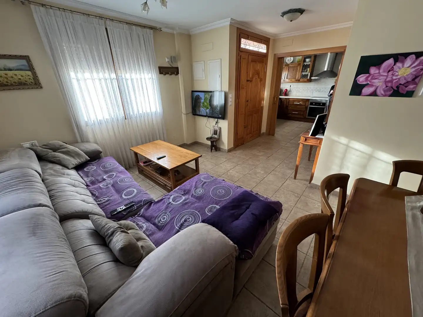 Sala d'estar de Casa adosada en venda en Villena amb Aire condicionat, Calefacció i Terrassa
