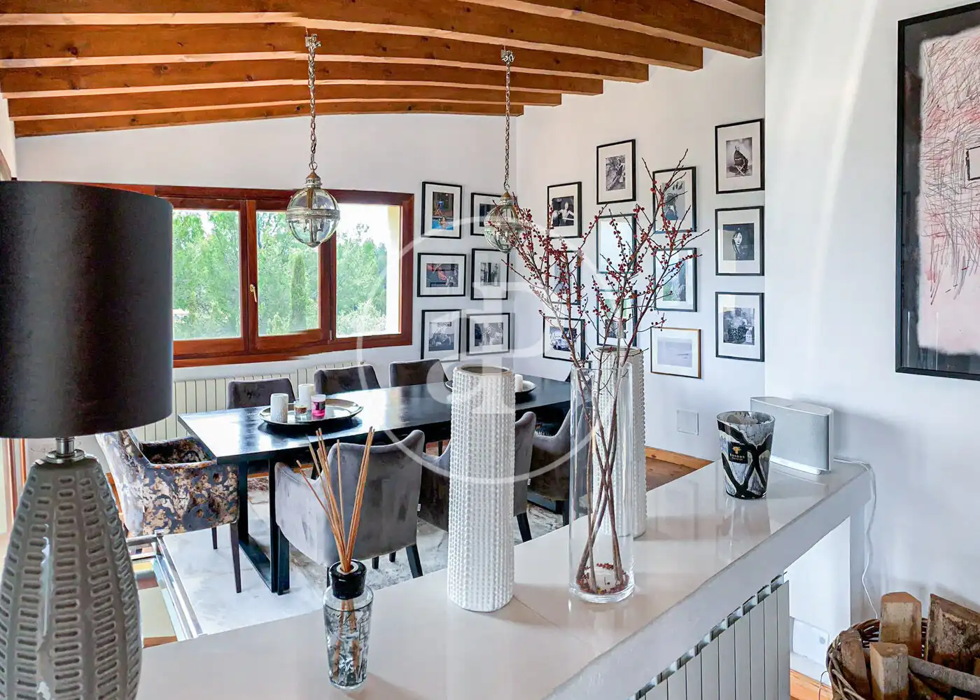 Comedor de Casa o chalet de alquiler en Esporles con Aire acondicionado, Calefacción y Jardín privado