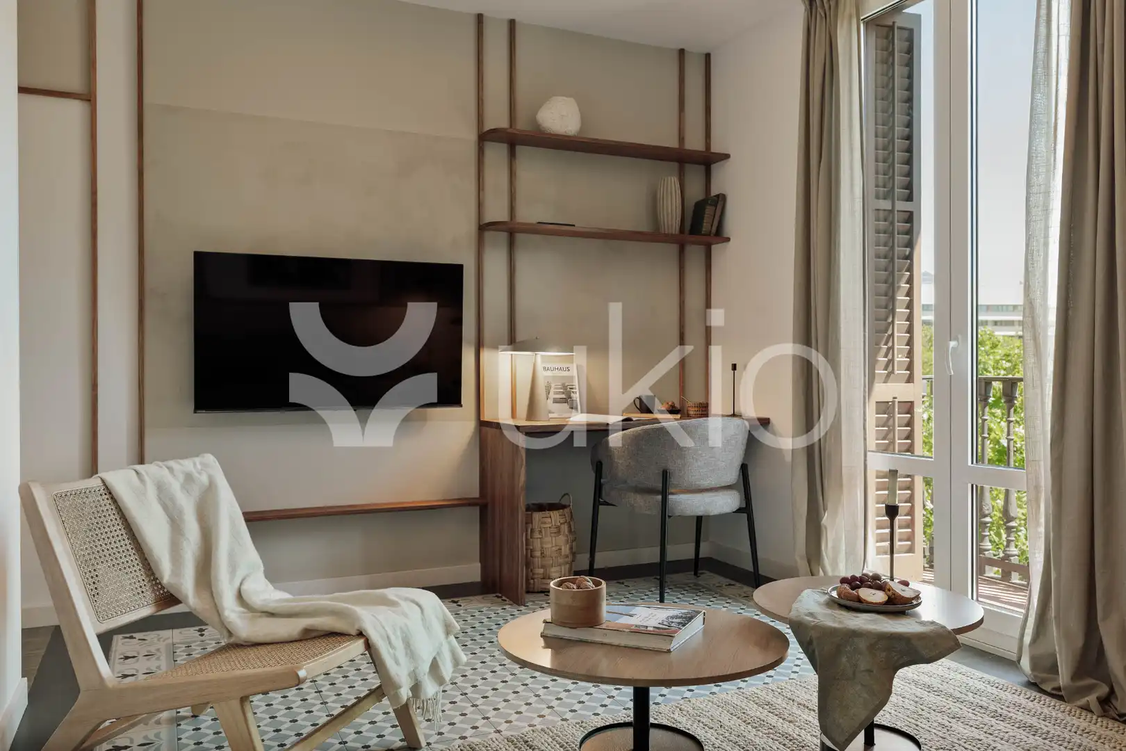 Sala d'estar de Apartament de lloguer en Barcelona amb Aire condicionat, Calefacció i Moblat