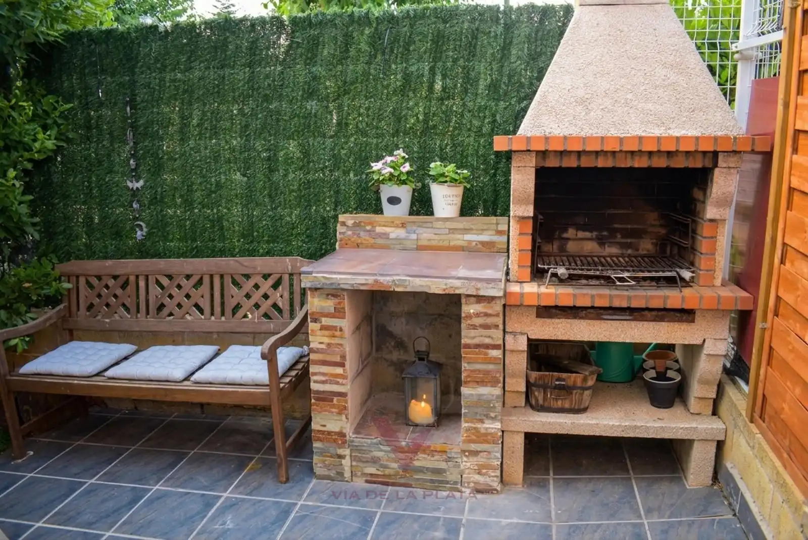 Terraza de Casa adosada en venta en Monterrubio de Armuña con Calefacción, Jardín privado y Parquet