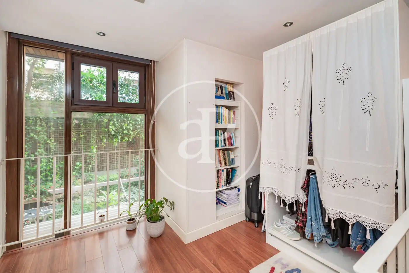 Schlafzimmer von Maisonette zur Miete in Madrid mit Klimaanlage, Heizung und Privatgarten