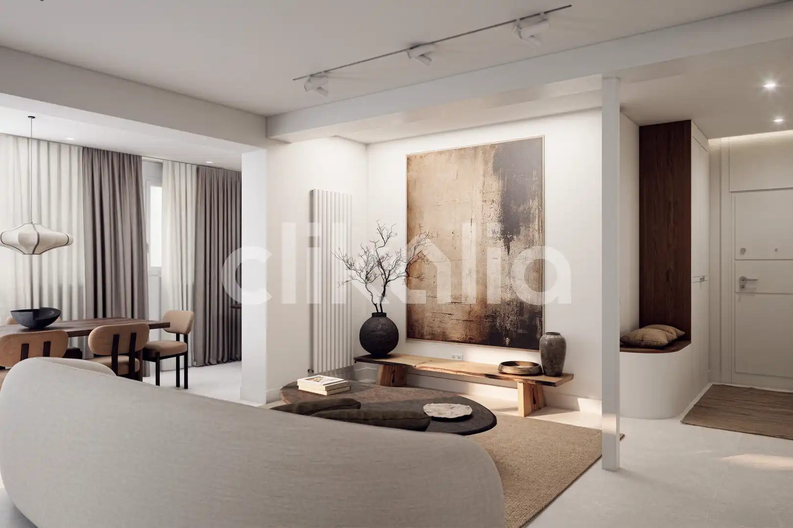 Wohnzimmer von Dachboden zum Verkauf in  Madrid Capital mit Klimaanlage, Heizung und Terrasse