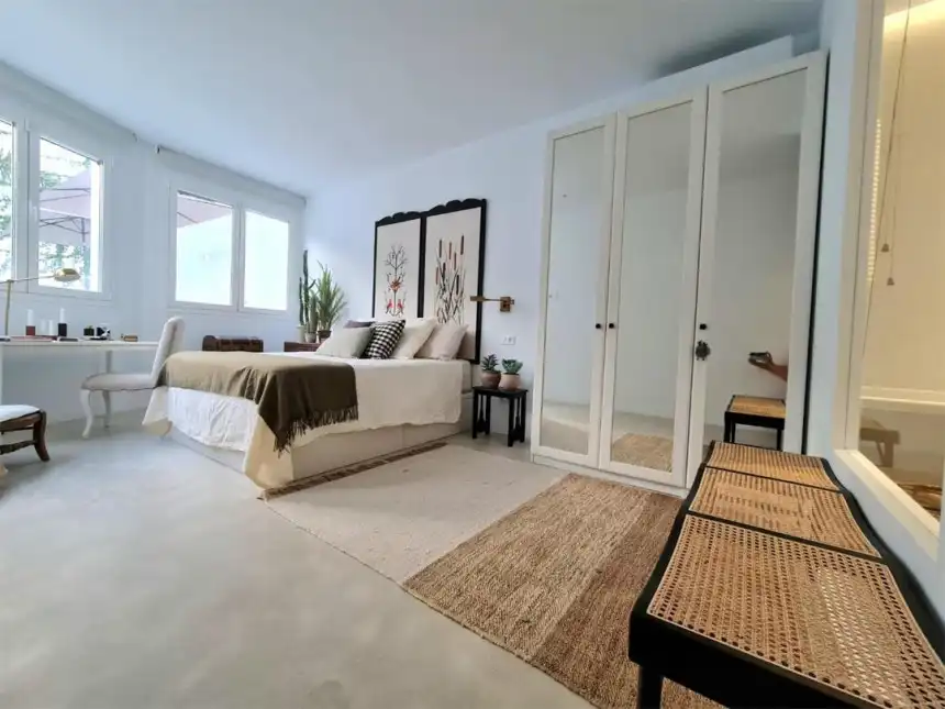 Habitación de Casa adosada de alquiler en Ojén con Aire acondicionado, Jardín privado y Terraza