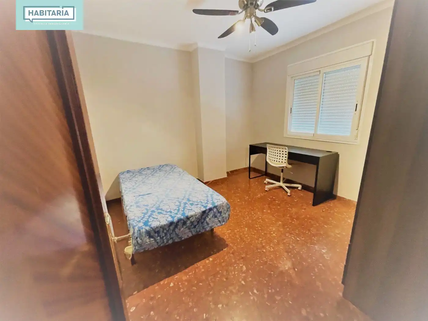 Schlafzimmer von Wohnung zur Miete in Málaga mit Klimaanlage, Terrasse und Möbliert