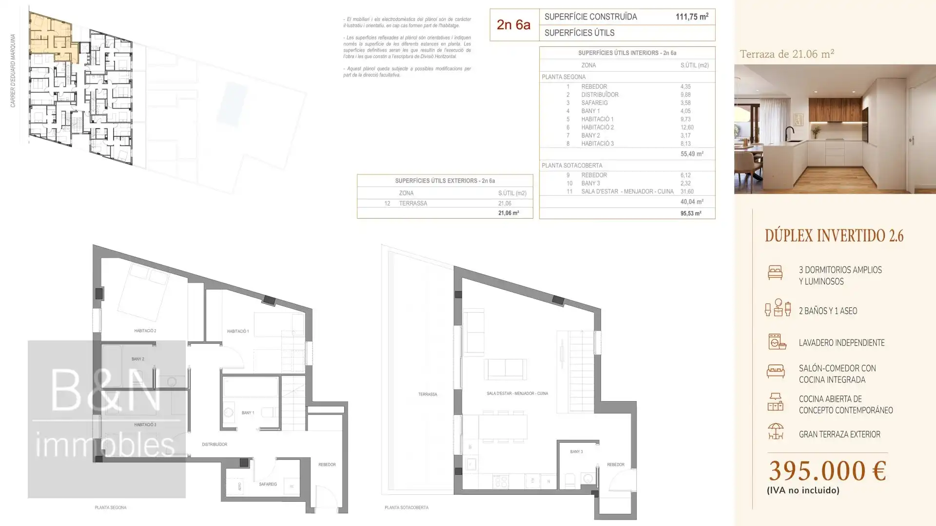 Dúplex en venta en Terrassa con Terraza y Piscina