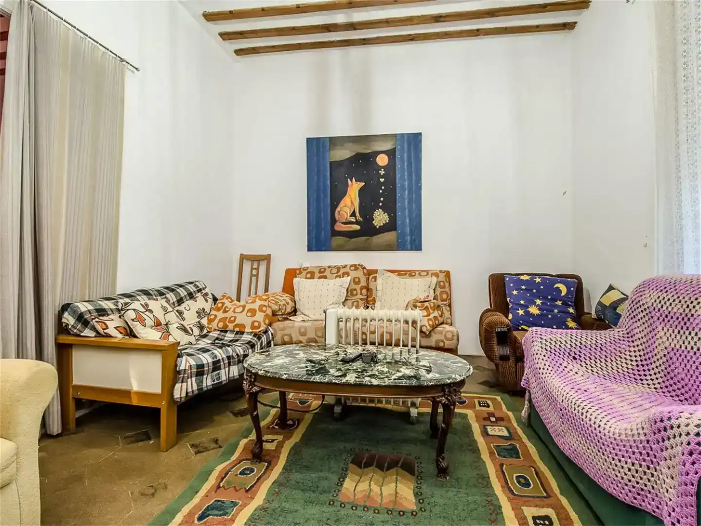 Sala d'estar de Casa adosada en venda en Alcubillas amb Jardí privat, Traster i Balcó