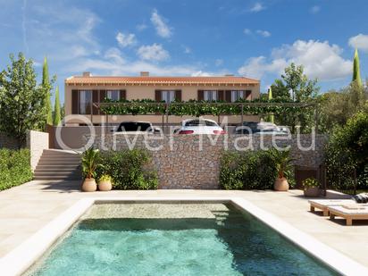 Vista exterior de Casa adosada en venda en Marratxí amb Aire condicionat, Jardí privat i Terrassa
