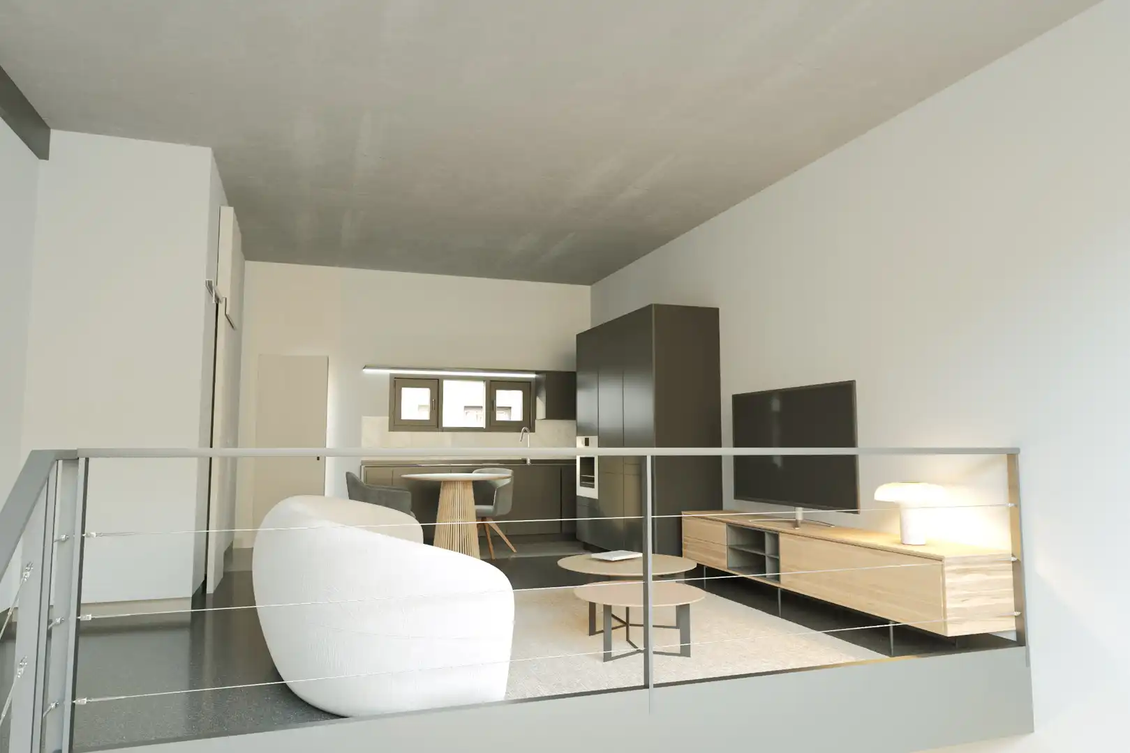 Sala d'estar de Loft de lloguer en Alcobendas amb Aire condicionat, Calefacció i Terrassa