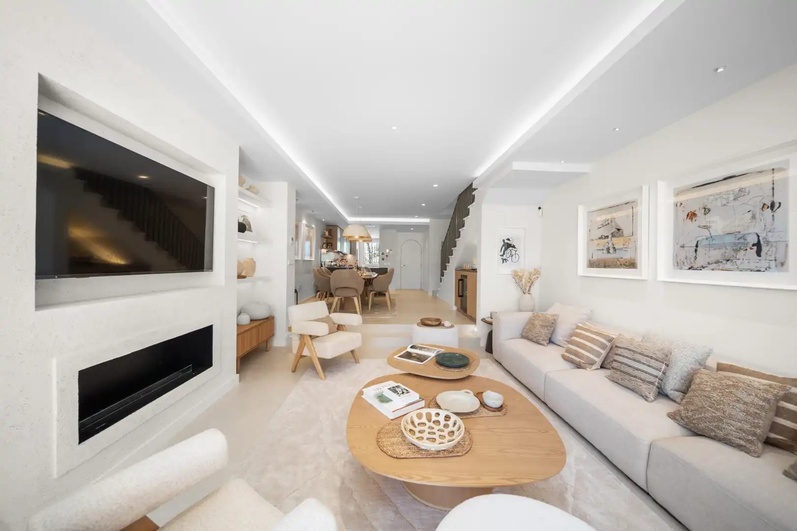 Sala d'estar de Casa adosada en venda en Nueva Andalucía