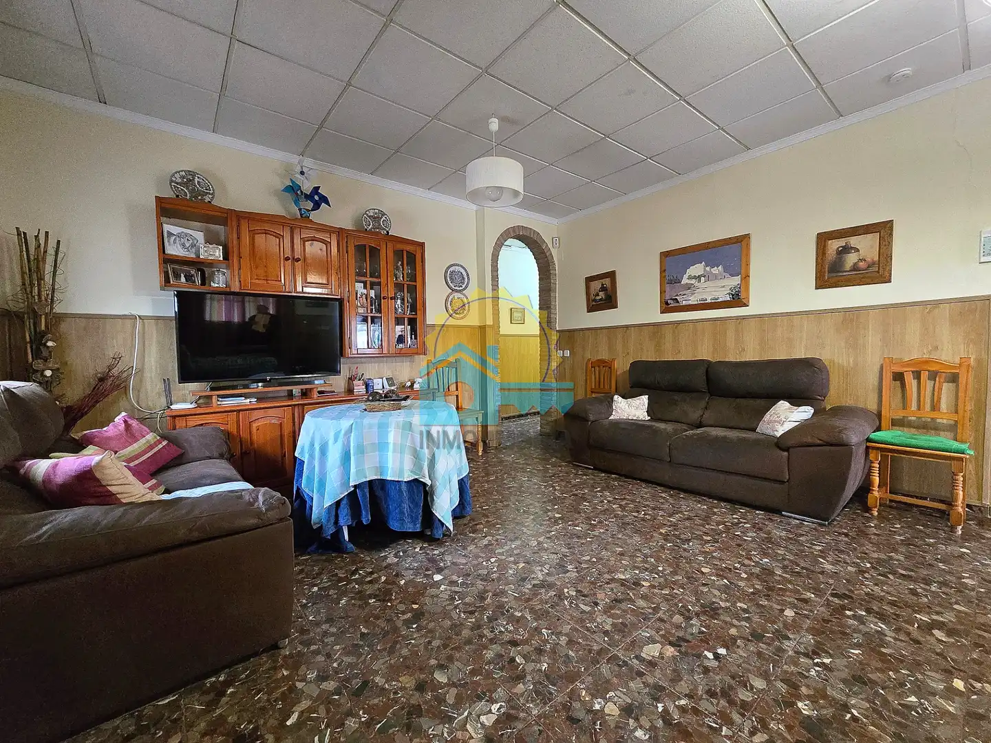 Sala de estar de Casa o chalet en venta en Gibraleón con Aire acondicionado, Jardín privado y Terraza