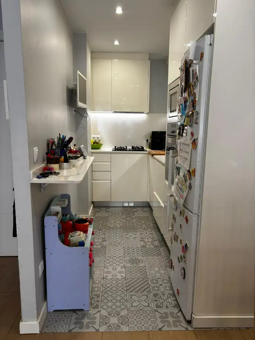 Küche von Wohnung zum Verkauf in Badalona mit Klimaanlage, Heizung und Parkett