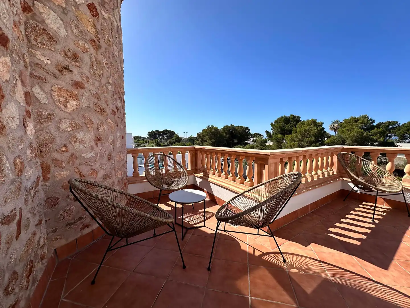 Terrasse von Country house zum Verkauf in Llucmajor mit Klimaanlage, Abstellraum und Schwimmbad