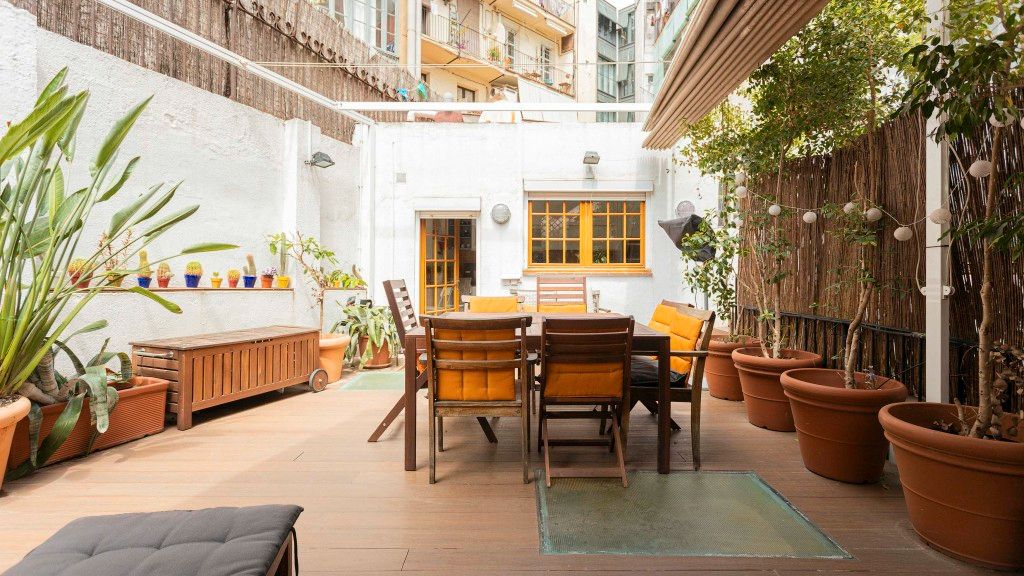 Terrace of Apartment for sale in  Barcelona Capital  with Air Conditioner, Heating and Parquet flooring