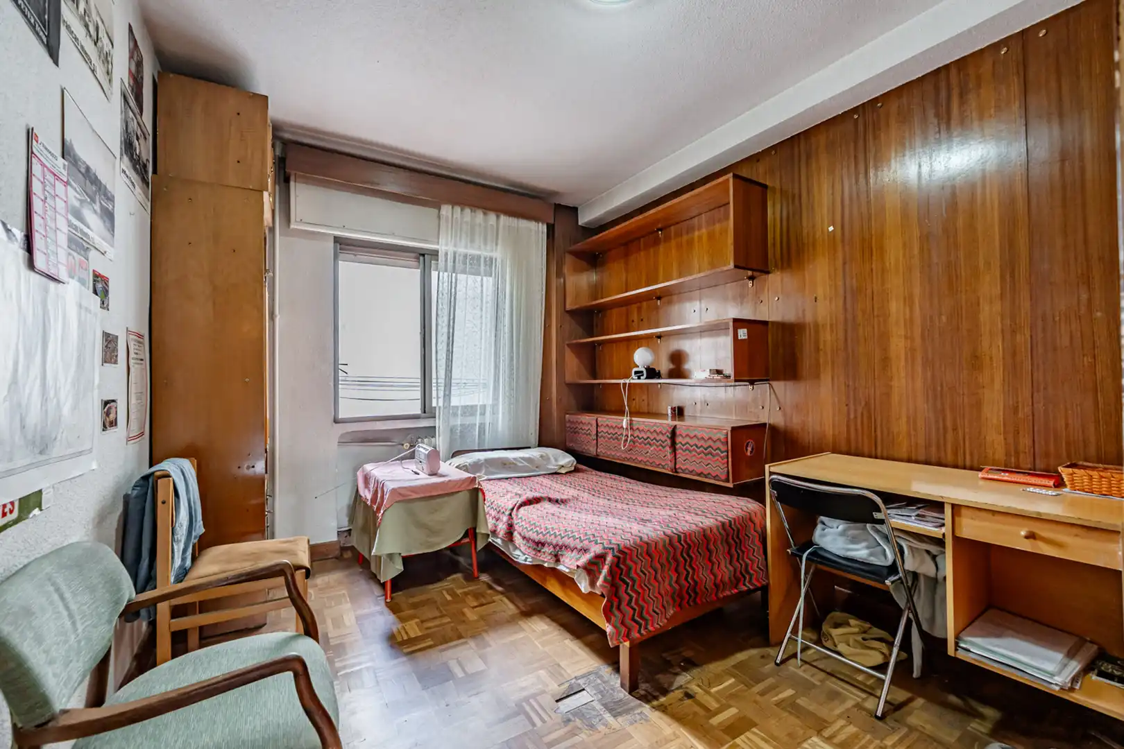 Schlafzimmer von Wohnung zum Verkauf in Madrid mit Heizung, Terrasse und Möbliert