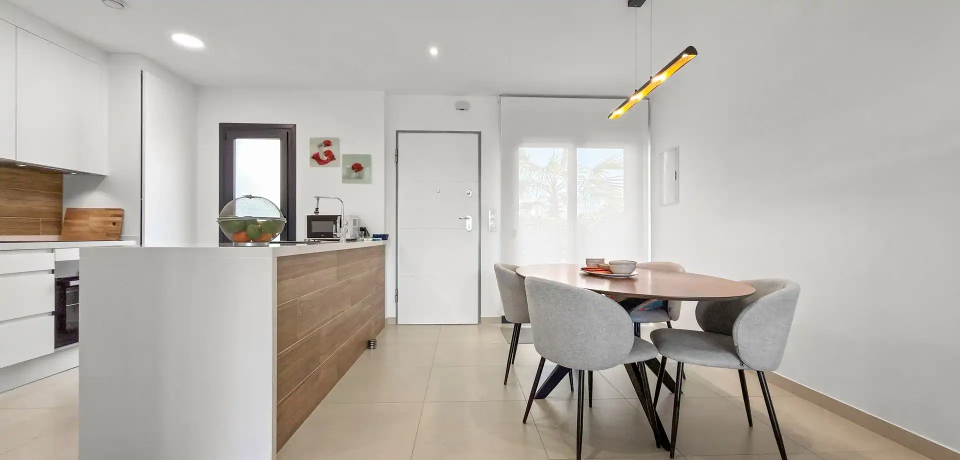 Cocina de Apartamento en venta en Pilar de la Horadada con Jardín privado, Terraza y Amueblado