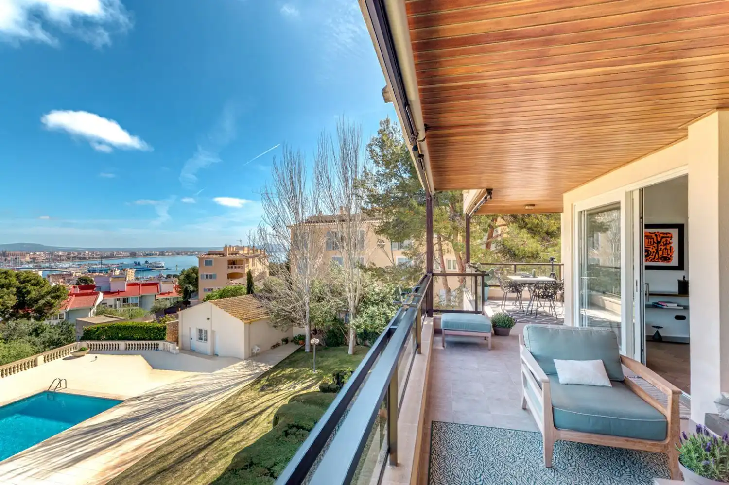 Balcony of Flat for sale in  Palma de Mallorca  with Air Conditioner, Private garden and Parquet flooring