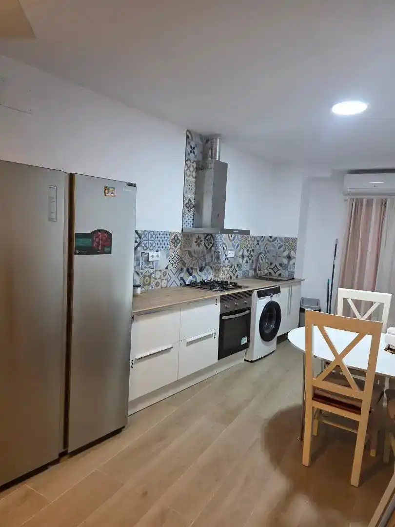Kitchen of Flat for rent in Elche / Elx  with Air Conditioner, Private garden and Furnished