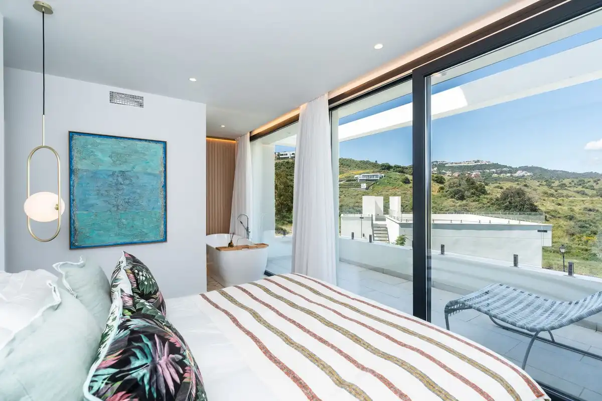 Bedroom of Houses for sale in Mijas  with Air Conditioner, Heating and Private garden