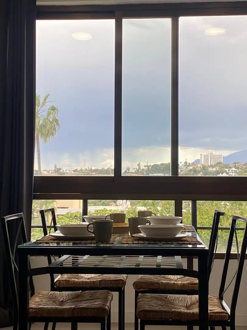 Dining room of Apartments for rent in Marbella  with Air Conditioner and Community pool