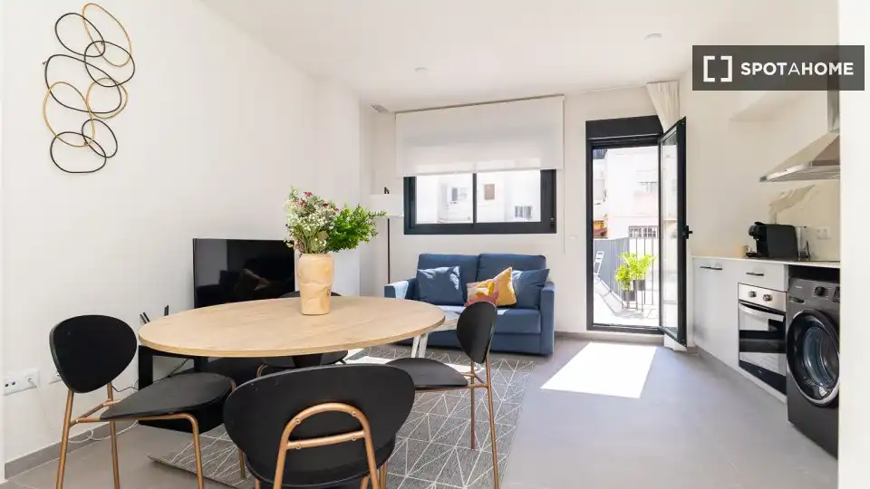 Sala de estar de Piso de alquiler en Valencia con Aire acondicionado, Calefacción y Amueblado