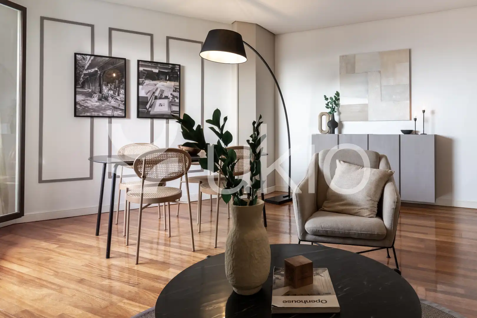 Sala de estar de Apartamento de alquiler en Madrid con Aire acondicionado, Calefacción y Amueblado
