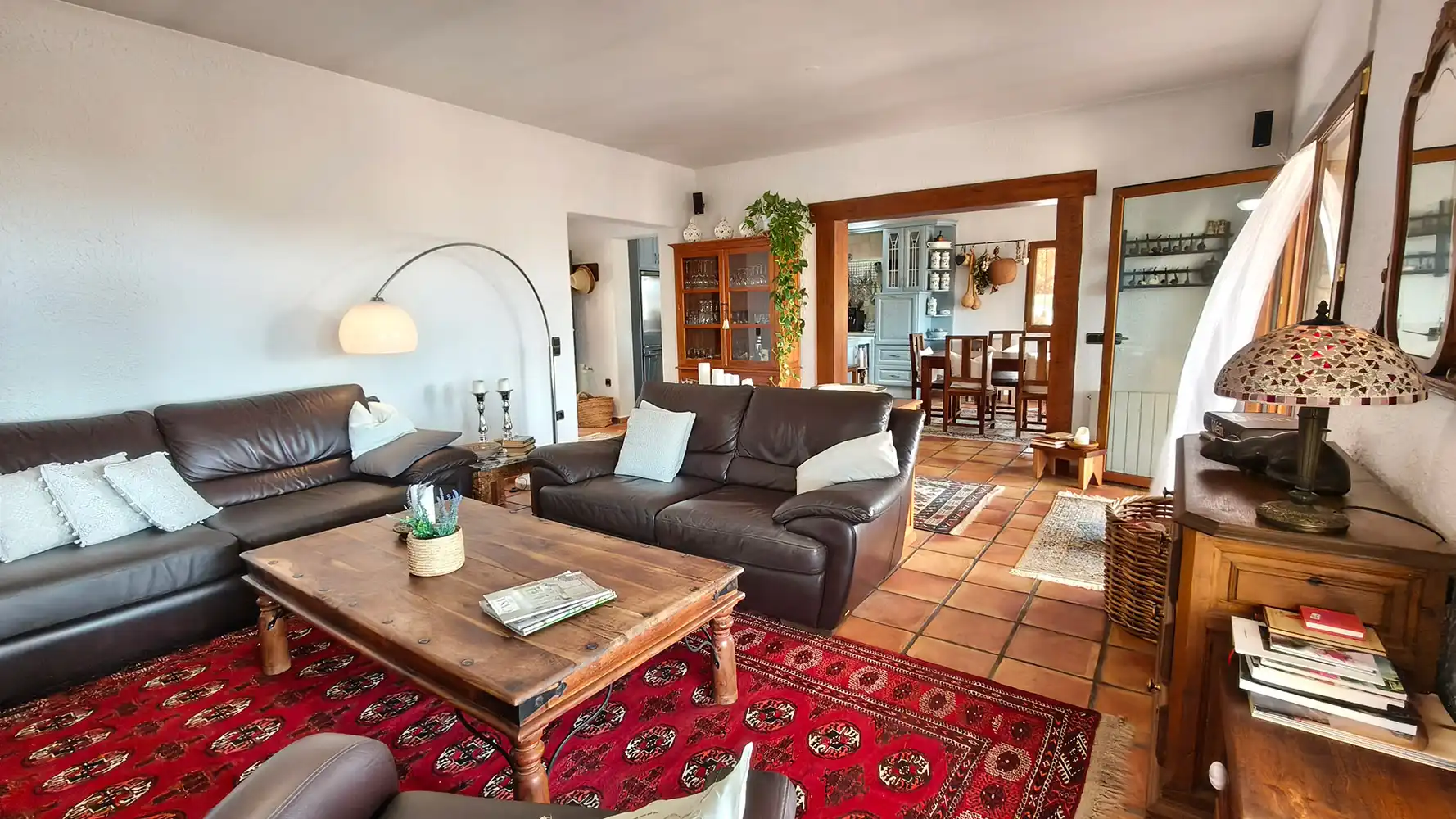 Sala d'estar de Finca rústica en venda en Finestrat amb Aire condicionat, Calefacció i Jardí privat
