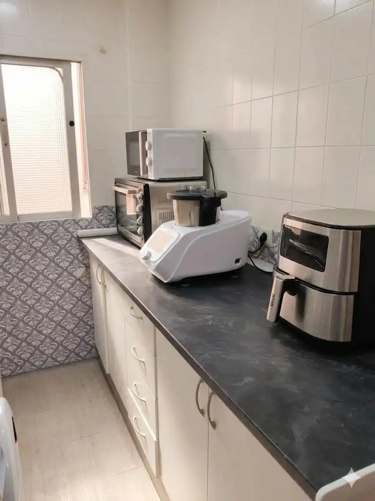 Kitchen of Flat for sale in Málaga  with Terrace, Furnished and Balcony