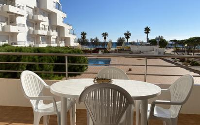 Terrace of Flat for sale in Roses  with Terrace, Swimming Pool and Furnished