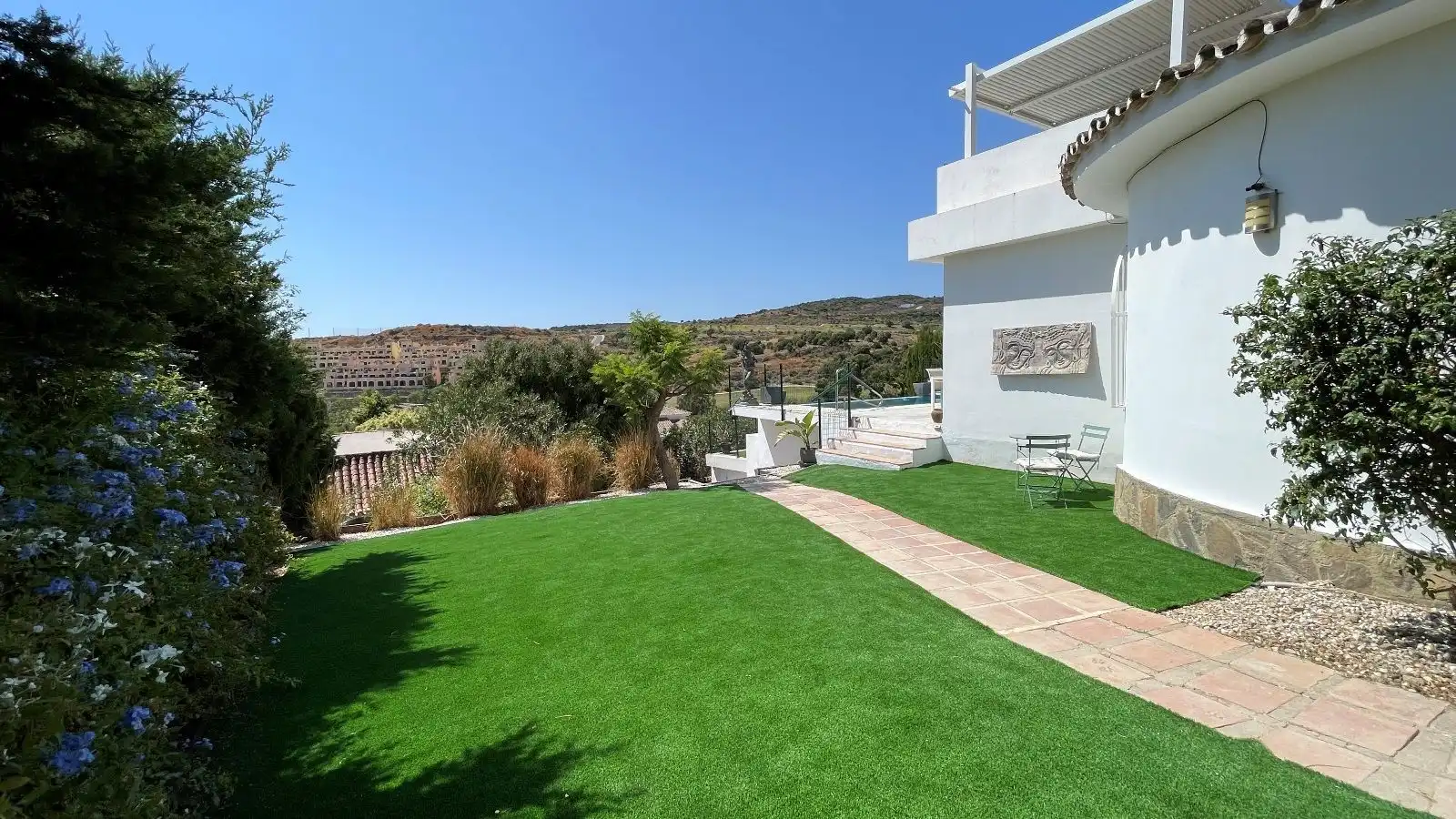Terraza de Casa o chalet de alquiler en Estepona con Aire acondicionado, Terraza y Piscina