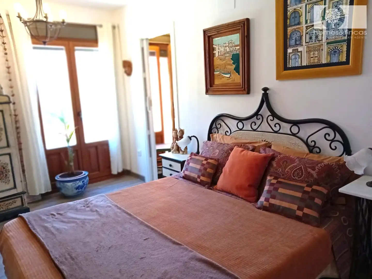 Schlafzimmer von Wohnung zum Verkauf in Ayamonte mit Klimaanlage, Privatgarten und Möbliert