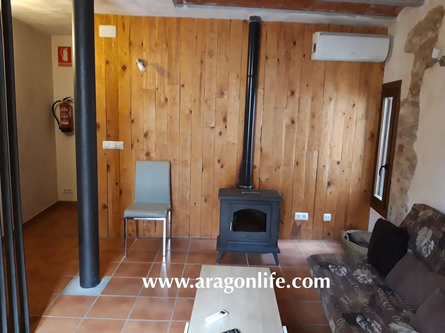 Sala de estar de Casa o chalet en venta en Nonaspe con Aire acondicionado, Amueblado y Horno