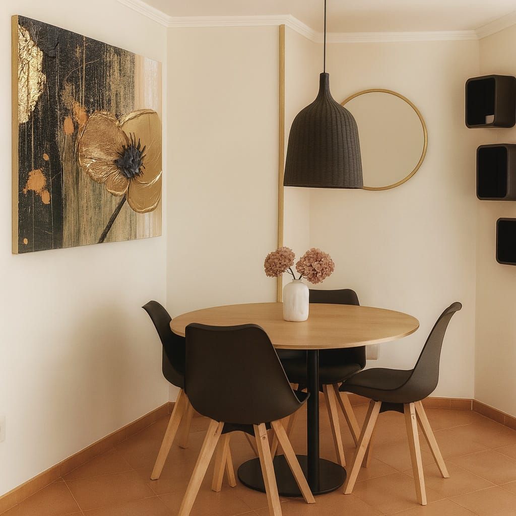 Dining room of Flat to rent in O Grove    with Heating, Furnished and Washing machine