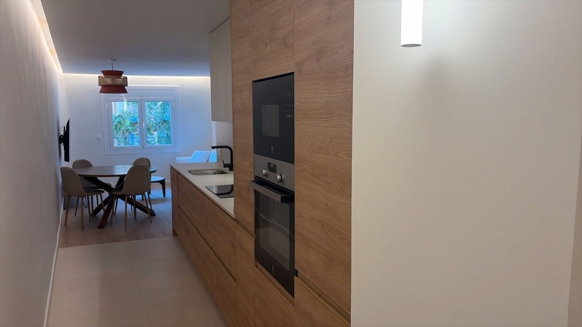 Kitchen of Flat for sale in  Barcelona Capital  with Parquet flooring, Furnished and Oven